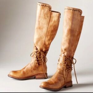 BED|STU Loxley Tall Rustic Leather Riding Boots In Color Cognac
